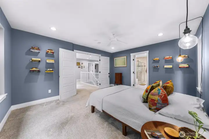 Private second story primary suite Private second story primary suite