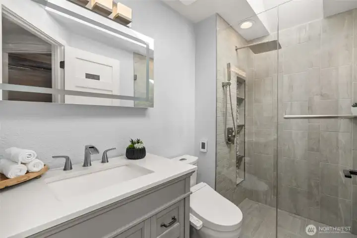 Remodeled primary bathroom Remodeled primary bathroom