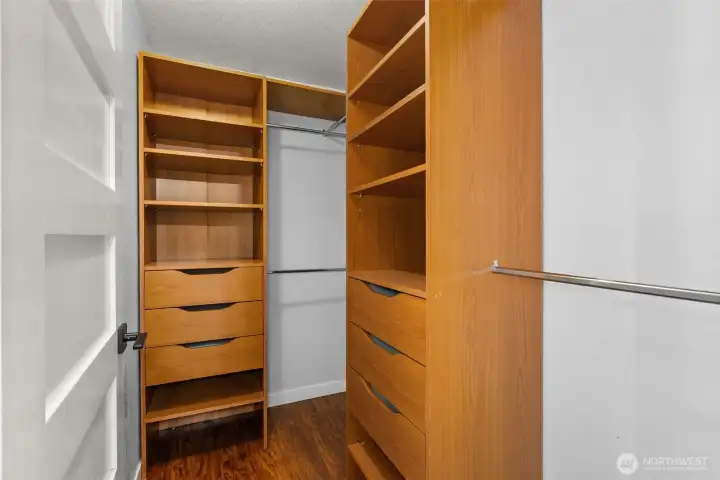 Custom primary closet Custom primary closet