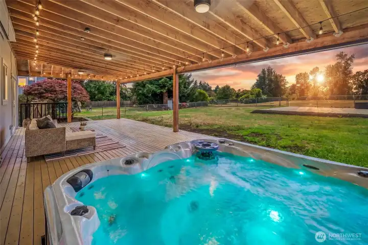 Enjoy the views from the hot tub Enjoy the views from the hot tub