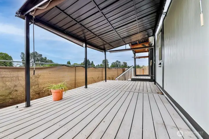 Covered back decking Covered back decking