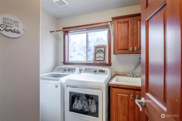 Laundry room upstairs close to bedrooms