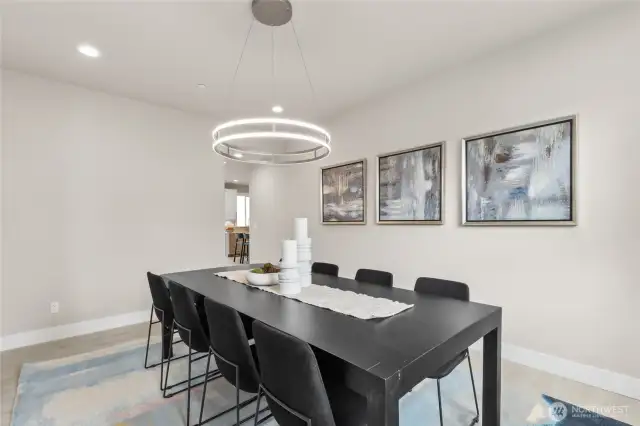 Expansive Dining Room is perfect for entertaining! Photos are for representational purposes only.  Colors and options may vary.