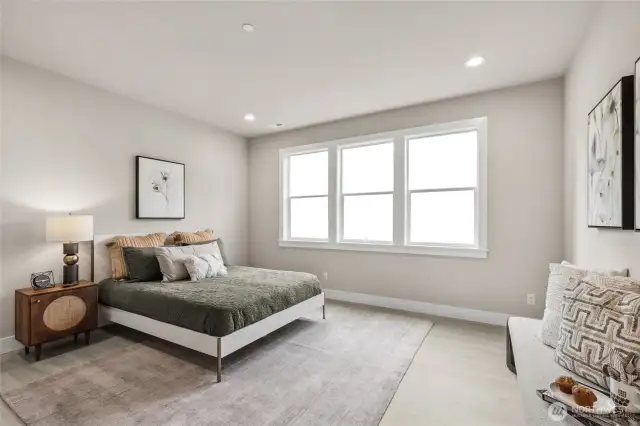 Main Floor Bedroom accommodates King size bed. Photos are for representational purposes only.  Colors and options may vary.