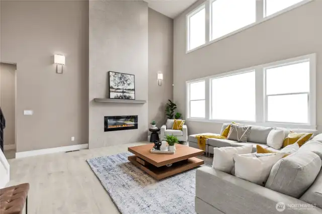 Impressive 2-Story Fireplace will warm you all winter long! Photos are for representational purposes only.  Colors and options may vary.