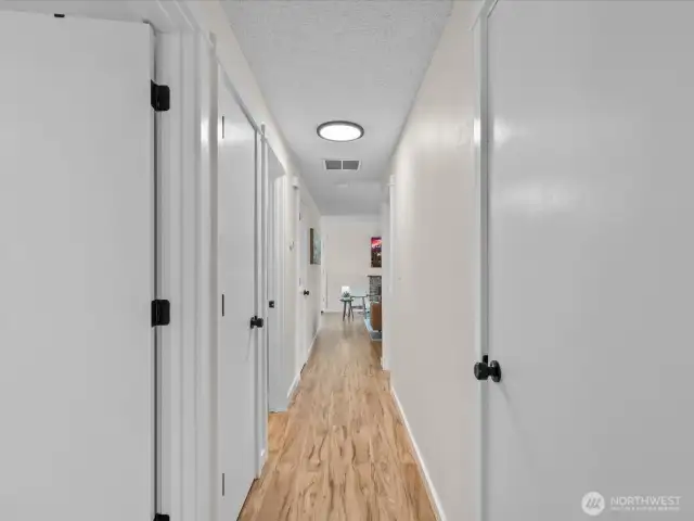 Hallway: Home has plenty of storage