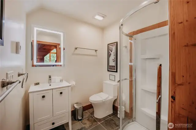 Upper loft bathroom