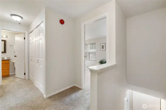 This is the 2nd floor, where you will find both bedrooms and the full bathroom.