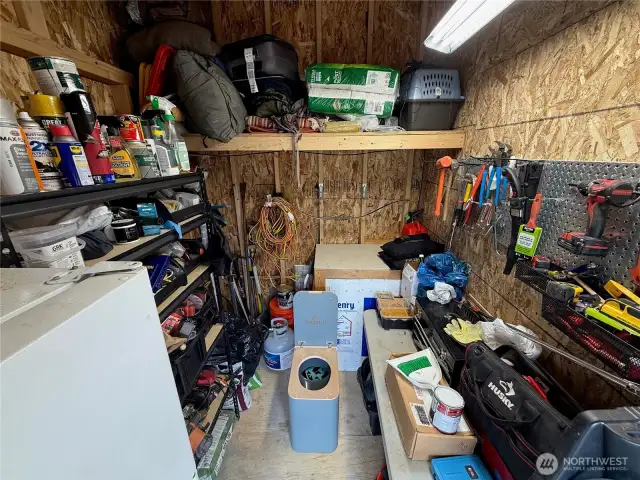 7 x 10 shop room. Composting toilet