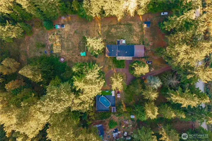 Arial of the 2.52-acre property