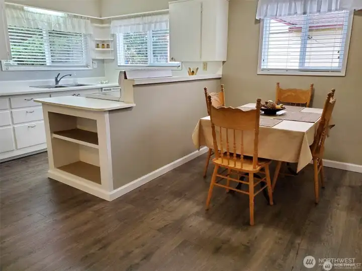 Dining area adjacent kitchen