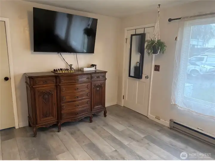 Living room with brand new flooring