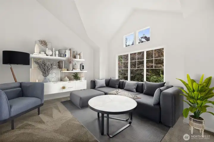 Virtual staged living room.  Just an example of what you can do.