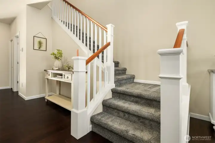 Gorgeous millwork gleams throughout the home.