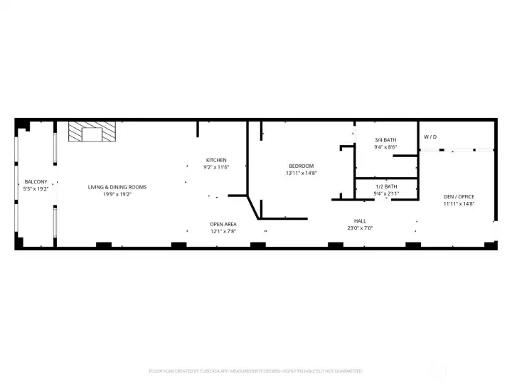 Floor Plan with estimated room measurements