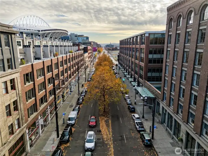 Front of Building (on the left) looking south