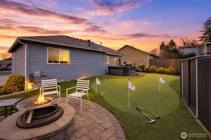 Putting Green holes light up