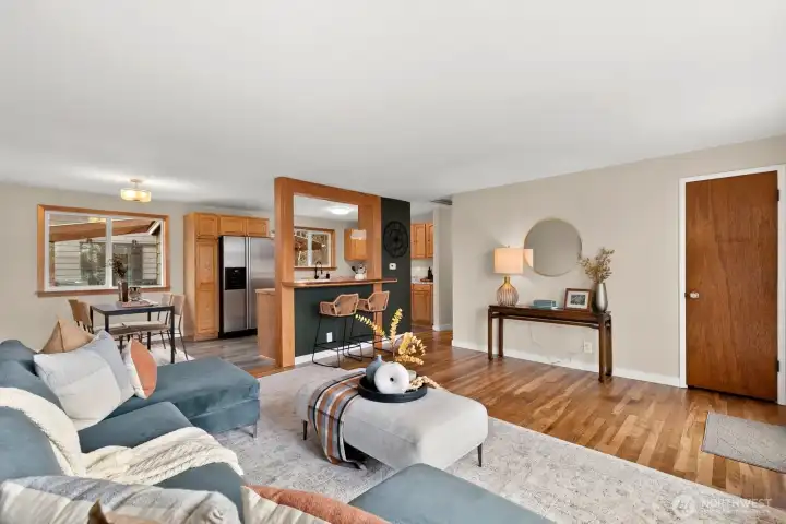 Beautiful, original hardwood floors.