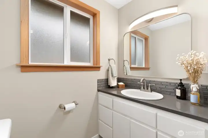 Vanity in main bath.