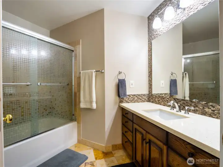 full bath upstairs for 2 bedrooms