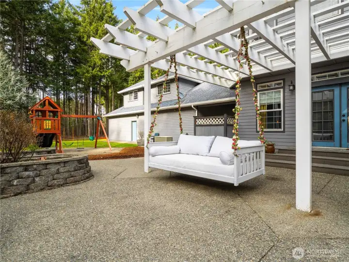 expansive outdoor patio