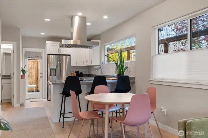 Plenty of space to entertain dinner guests!