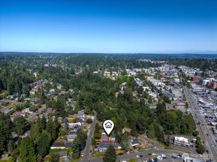 Thornton Creek greenbelt just behind the home.