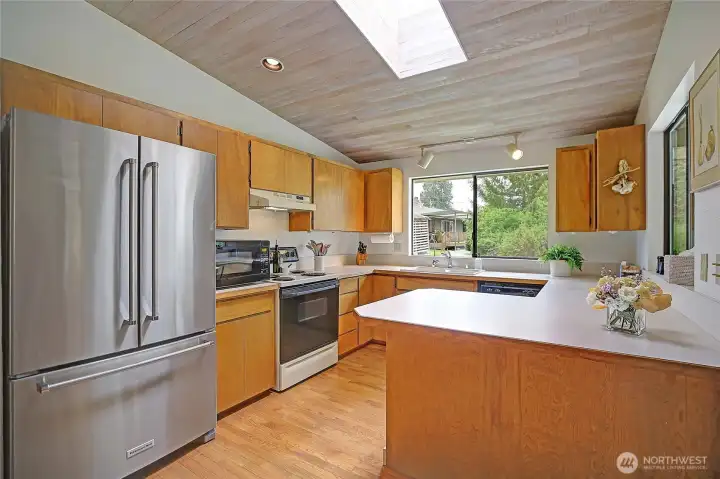 Kitchen w/ Skylight and Eating Bar~