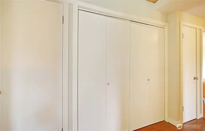 Laundry Closet with Built-ins and SXS Washer/Dryer~