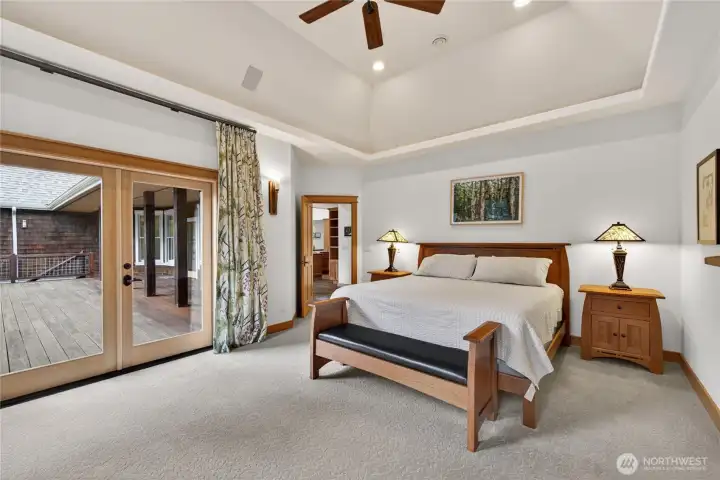 Primary with doors to deck