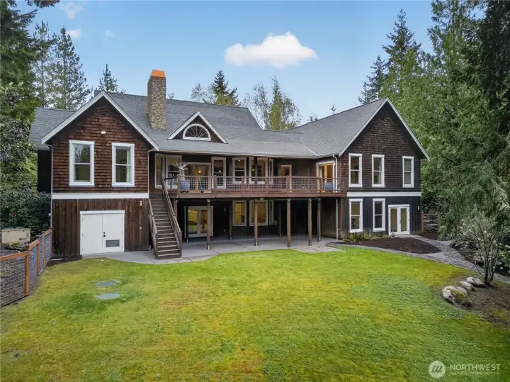 Mechanical room through the large white doors on lower left side