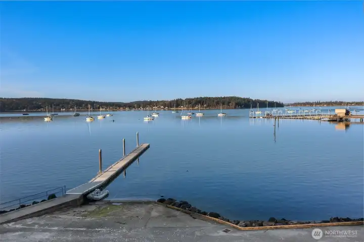 Just down the hill from the house, find a great spot to launch your kayak, SUP or boat. This protected area is a great spot for swimming in the summer.