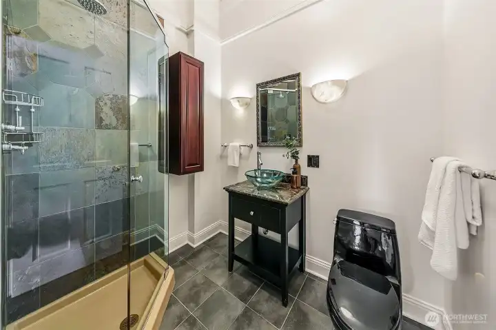 3/4 bathroom on the main level