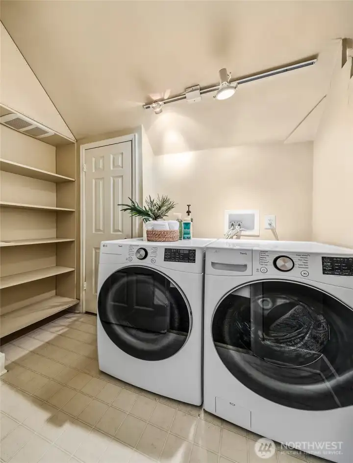 Laundry room on the upper level