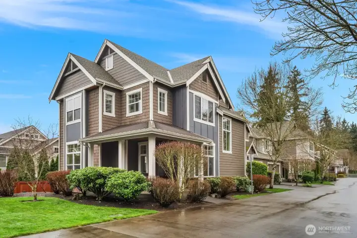 This stunning Craftsman-style home makes an unforgettable first impression at dusk, showcasing beautiful curb appeal with its classic architecture, warm glowing windows, and lush mature landscaping on a coveted corner lot in Sycamore Park. This stunning Craftsman-style home makes an unforgettable first impression at dusk, showcasing beautiful curb appeal with its classic architecture, warm glowing windows, and lush mature landscaping on a coveted corner lot in Sycamore Park.