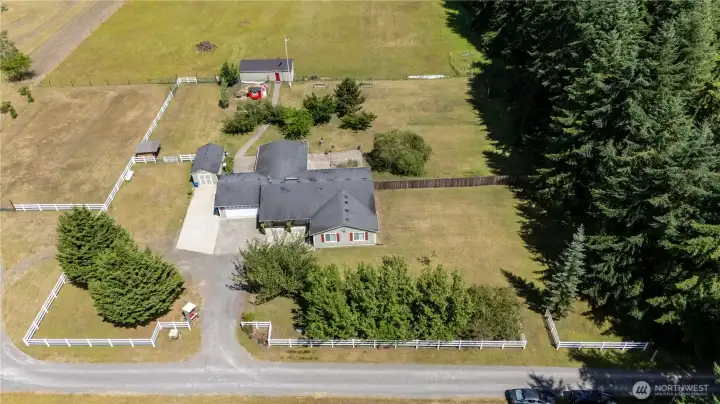 Great aerial shot of the gorgeous flat 5 acres Great aerial shot of the gorgeous flat 5 acres