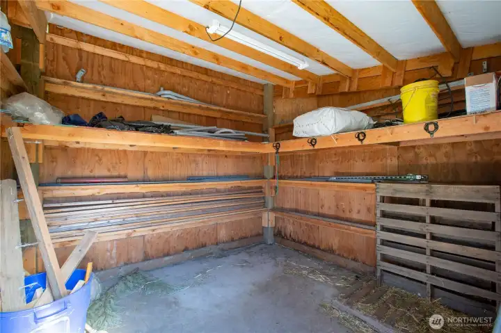 A look inside the tack room A look inside the tack room