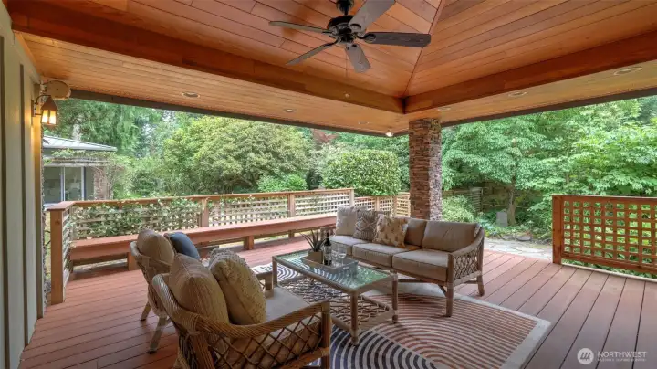 Rear covered deck