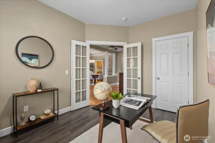 Main floor 5th bedroom- great for home office or guest room Main floor 5th bedroom- great for home office or guest room