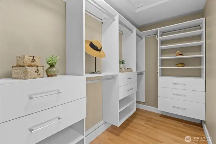 Spacious walk in closet Spacious walk in closet