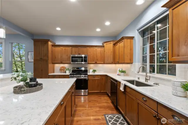 Brand new granite counters and range