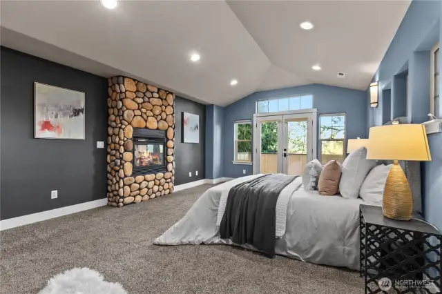 Dual-sided fireplace