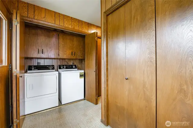 Washer & dryer are newer and come with the house.