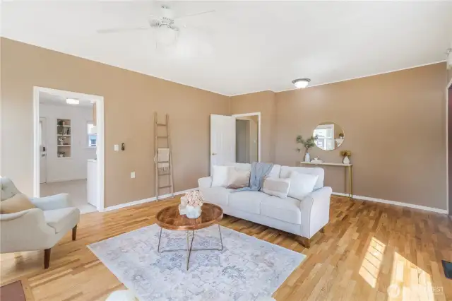 Tall ceilings make the house feel spacious.