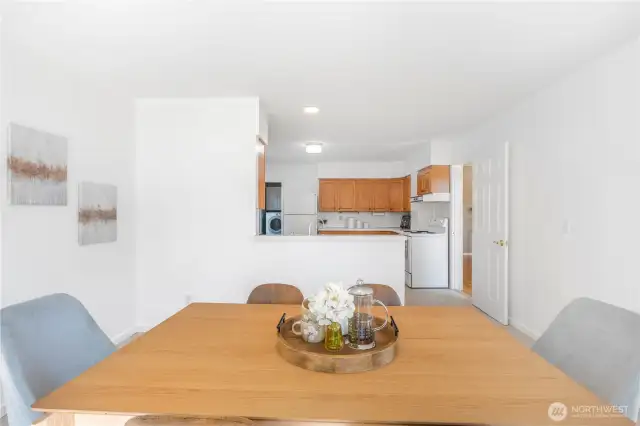 This wall would make a perfect spot for a wine or coffee bar.
