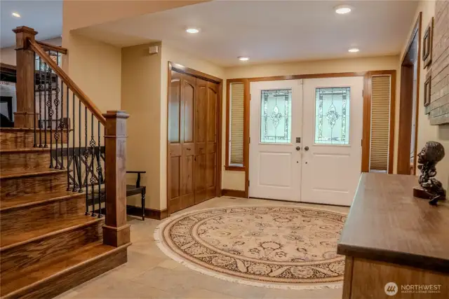 Spacious foyer...