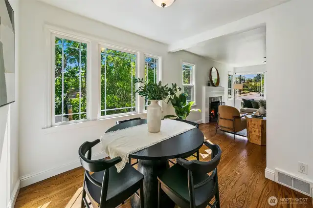 Dining room has great south facing windows.