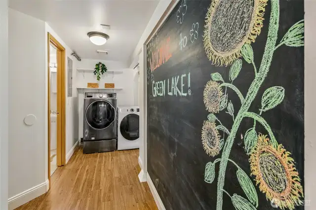 Cute Mural welcomes you home.