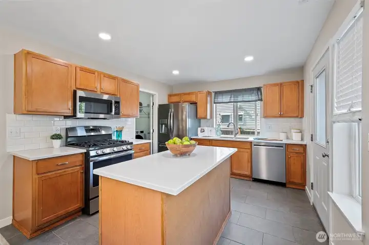 The beautifully updated kitchen