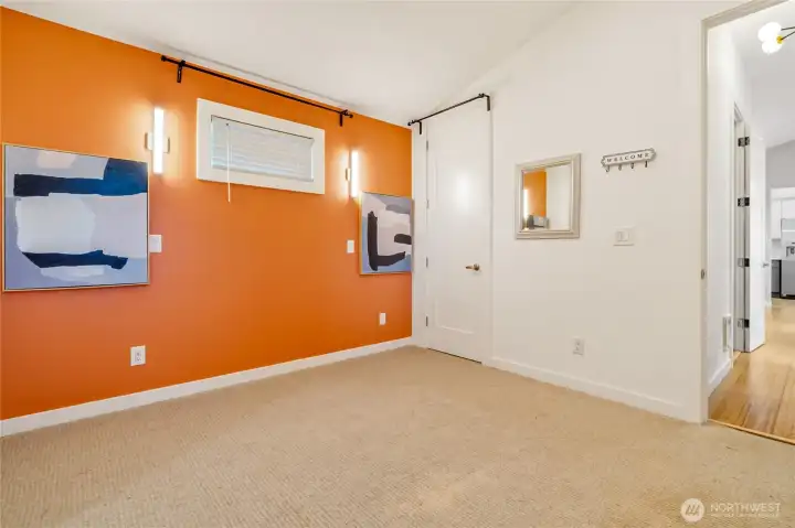 2 separate closets in bedroom